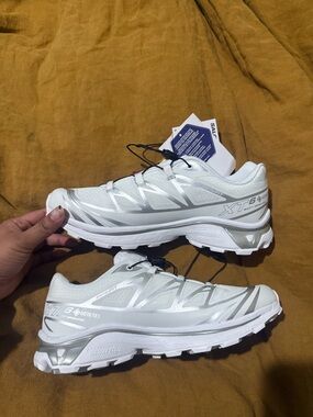 Salomon XT-6 in White and Silver